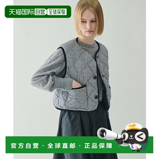 1h可退 日本直邮GYMPHLEX 女士 尼龙轻便短款羽绒背心 双贴袋 钻