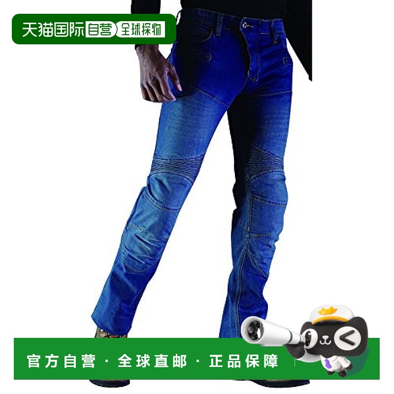 【日本直邮】KOMINE摩托车骑行用紧身牛仔裤CE2级规格/靛蓝色 L号