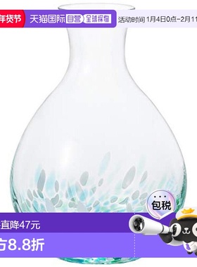 【日本直邮】Aderia阿德利亚 日本清酒玻璃杯套装 绿色365ml