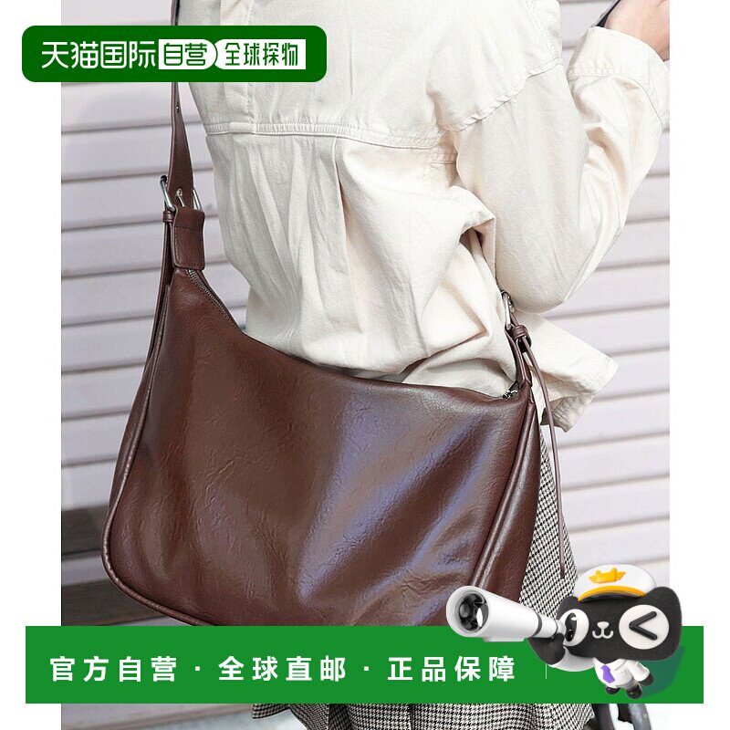 日本直邮florge 可收纳A4纸轻便水洗皮革鸡眼扣肩包 FL8218AW0094