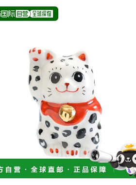 日本直邮九谷烧2号招财猫豹子右摆件护身符招财猫
