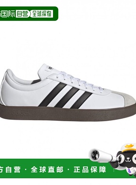 日本直邮adidas VL Base ID3711 男士运动鞋 白色×深棕色