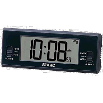 【日本直邮】Seiko Clock 闹钟 SQ321K 黑色 床头 书桌 客厅精工