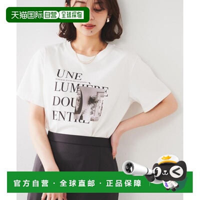 1h可退 日本直邮UNTITLED 女装 简约宽松图形印花T恤 15313101202