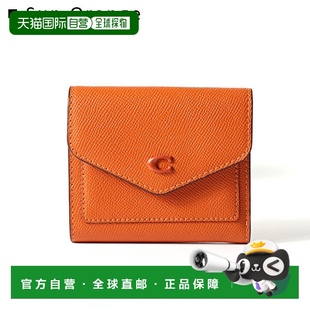 日本直邮Coach蔻驰Wyn双折钱包折叠钱包零钱包小巧徽标皮革