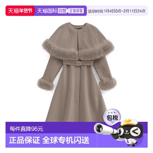 日本直邮日潮 GRL 斗篷腰带毛毛喇叭大衣 kz572日系外套冬装女装