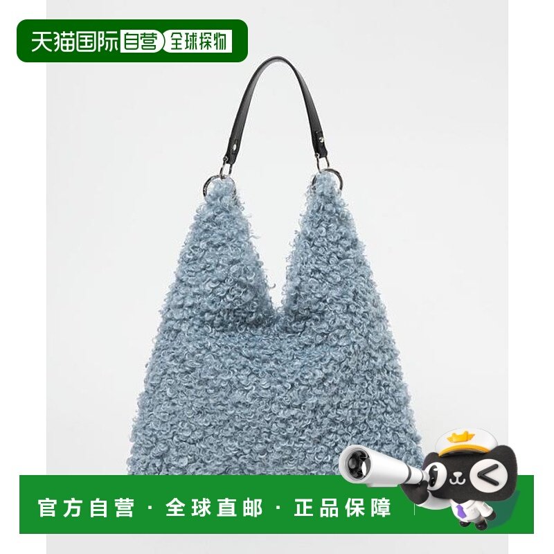 1h可退 日本直邮EMMEL REFINES EM カーリー仿皮草单肩托特包牛仔