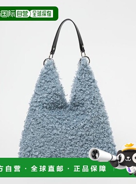 1h可退 日本直邮EMMEL REFINES EM カーリー仿皮草单肩托特包牛仔