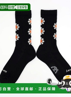 1h可退 日本直邮ROSTER SOX 男装 PEACE花柄袜 布克利纱×毛圈底