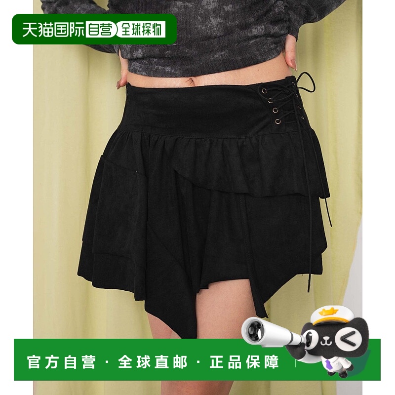 1h可退 日本直邮DISPARK 女士秋冬新款束腰不对称迷你裙 DI25SP12