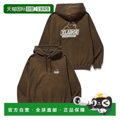 1h可退 日本直邮XLARGE男女同款宽松连帽卫衣斜纹OG印花拔染设计