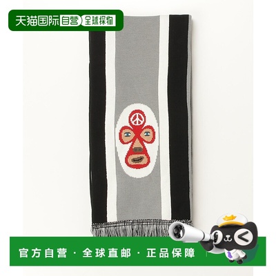 1h可退 日本直邮gym master 女士 双面设计 覆面摔角风针织围巾 G