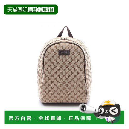 日本直邮中古Gucci古驰女包A级95新backpack rucksack背包帆布背