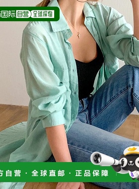 日本直邮JUNOAH oversize slit sheer衬衫 JU5602EW01832长袖上衣