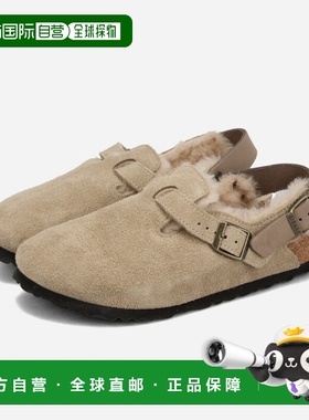 日本直邮BIRKENSTOCK TOKIO 羊毛绒面革窄款女士凉鞋 灰褐色 (BKS