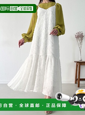 日本直邮JUNOAH 沙质夹克式背心连衣裙 JU5602EW04514 [连衣裙]