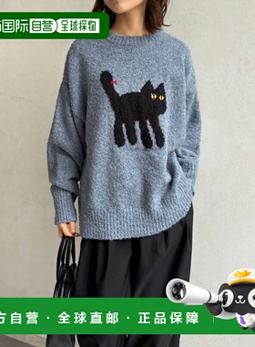 日本直邮LOCUST 女装 猫咪图案针织套头衫 柔软舒适 21O1052305B0