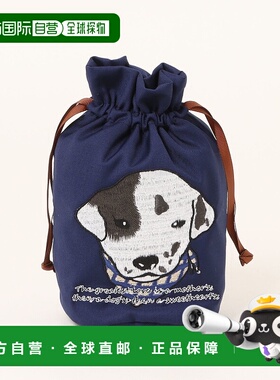 1h可退 日本直邮欧州航路 刺绣狗狗图案女士束口收纳袋 LCDP5102