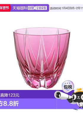 日本直邮田岛玻璃 江户切子星花纹章玻璃杯 金红75ml TK21-301-1P