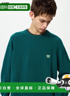 日潮跑腿UNIQLO优衣库 Kaws 冬季羊羔圆领毛衣 485271