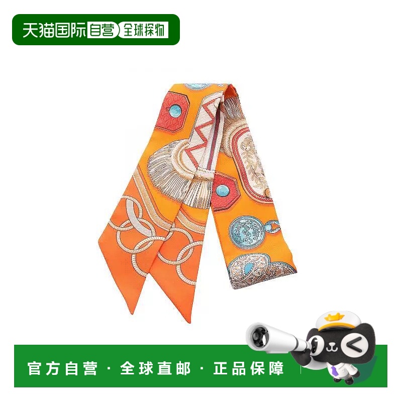 1h可退 日本直邮中古Hermes爱马仕女A级95新Twilly小丝巾丝绸围巾
