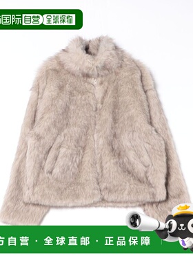 1h可退 日本直邮VICKY 女装宽松短款仿毛皮外套 双拉链设计 23055