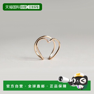 1h可退 日本直邮cui-cui黄金心形耳夹华丽轻便可作单边耳环cuicui