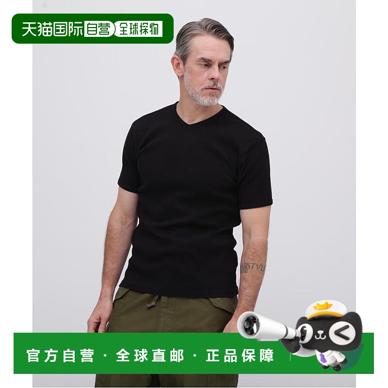 日本直邮AVIREX DAILY MINI WAFFLE 半袖V领T恤 [AV1129EM025485]