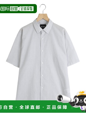1h可退 日本直邮GOLDWIN男士全棉冰感条纹短袖衬衫 GL56148