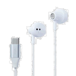 【日本直邮】radius Type-C 插头 入耳式有线耳机 HP-NEL12CW (白