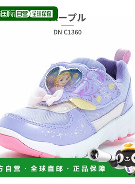日本直邮moonstar儿童运动鞋低帮魔术贴迪士尼公主长发公主小叮当