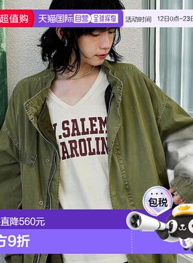 1h可退 Freak's Store 女士 做旧短款M65夹克 工装外套（含内胆）