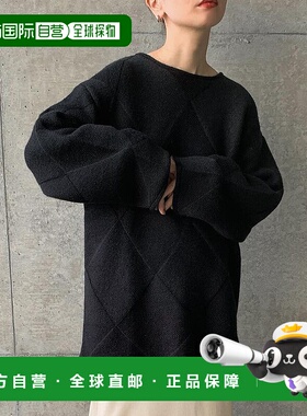 日本直邮select MOCA by son 女士立体方格针织衫 舒适保暖 柔软