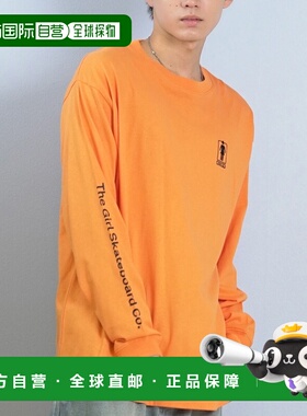 日本直邮GIRL男女同款长袖T恤 胸前logo设计简约百搭款 GR25FTM01
