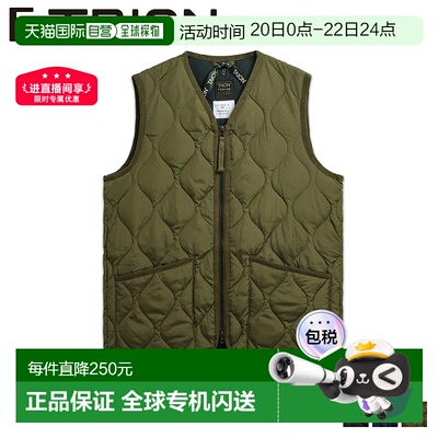 日本直邮TAION 内羽绒背心外套男女 拉链 W 羽绒背心 001ZML-保暖