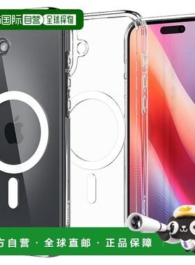 【日本直邮】SPIGEN iPhone16手机壳透明MagSafe耐冲击ACS08205白