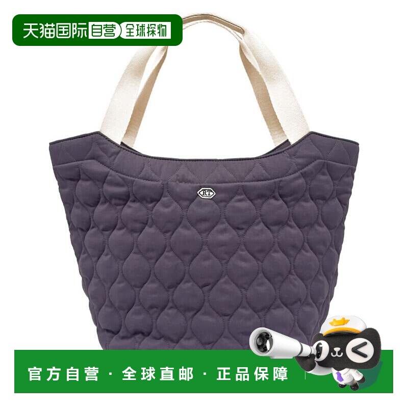 日本直邮ROOTOTE 女式托特包A4圆形军事绗缝轻量轻便带侧幅圆底纯图片