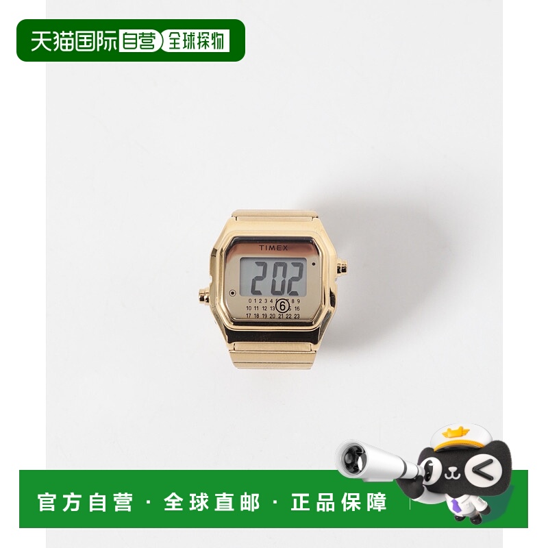 1h可退 日本直邮MM6 女装 TIMEX联名 RING腕表 金色不锈钢材质 UW