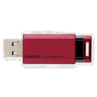 【日本直邮】ELECOM宜丽客外置SSD 500GB USB3.2读出大600MB/秒红