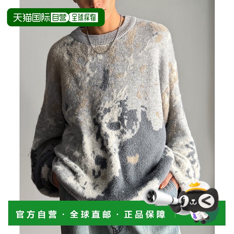 1h可退 日本直邮Classical Origin 男装 宽松半高领双面提花仿羊