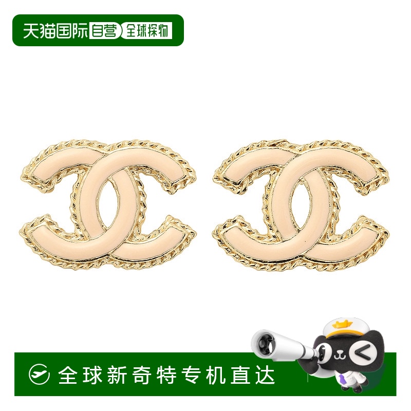 日本直邮CHANEL 耳环 CHANEL 这里标记 CHANEL PIERCE 女士黄金黄