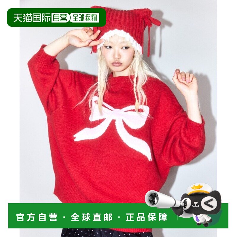 1h可退 日本直邮Candy Stripper 女装 宽松版型 针织衫 大蝴蝶结