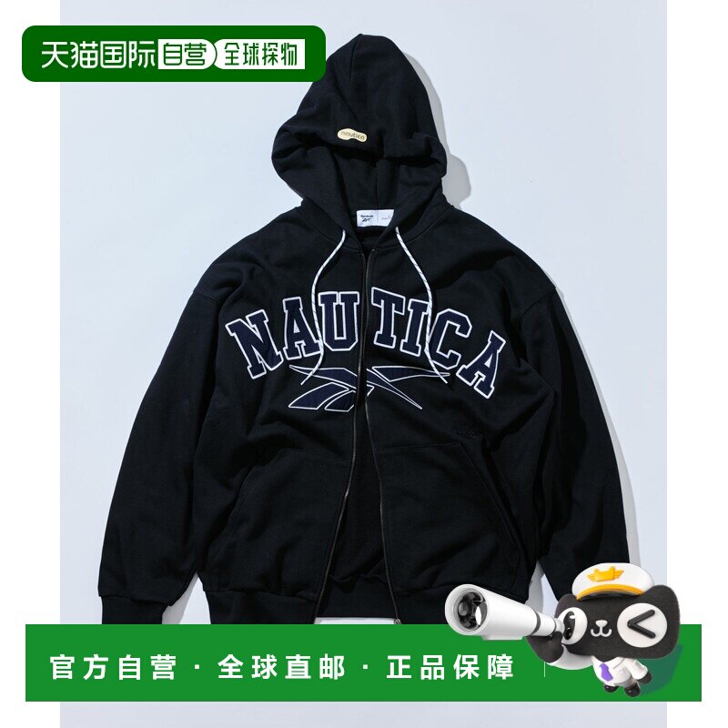 日本直邮Reebok×NAUTICA 男装 重磅连帽衫 双拉链设计 联名限定l