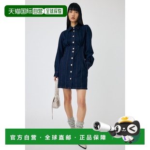 MO1164EW035480 日本直邮MOUSSY 迷你连衣裙 TUCK 蓝色 WAIST
