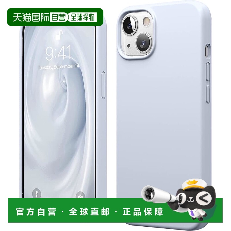 【日本直邮】elago iPhone13 SILICONE耐冲击保护壳 浅蓝