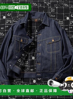 1h可退 日本直邮Lee男装联名Chah Chah丹宁骑士夹克宽松版型左斜1