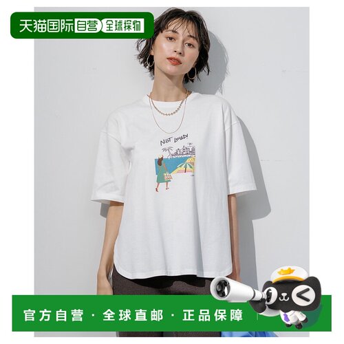 日本直邮23区 Lauren Rolwing 联名 图形印花 宽松 T恤 KKWSLM613