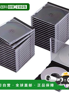 【日本直邮】宜丽客ELECOM塑料制CD/DVD盒 1张收纳30个装黑色