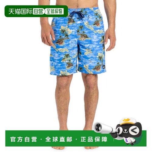 日本直邮Quiksilver 男士日常直筒沙滩泳裤 19 25SPQBS251001BLQ6
