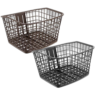 【日本直邮】OGK 自行车前部收纳篮 大容量 茶 33700 FB-057K